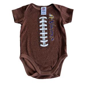 NFL Minnesota Vikings Bodysuit Infant 0-3 Months Creeper Football Look Bodysuit